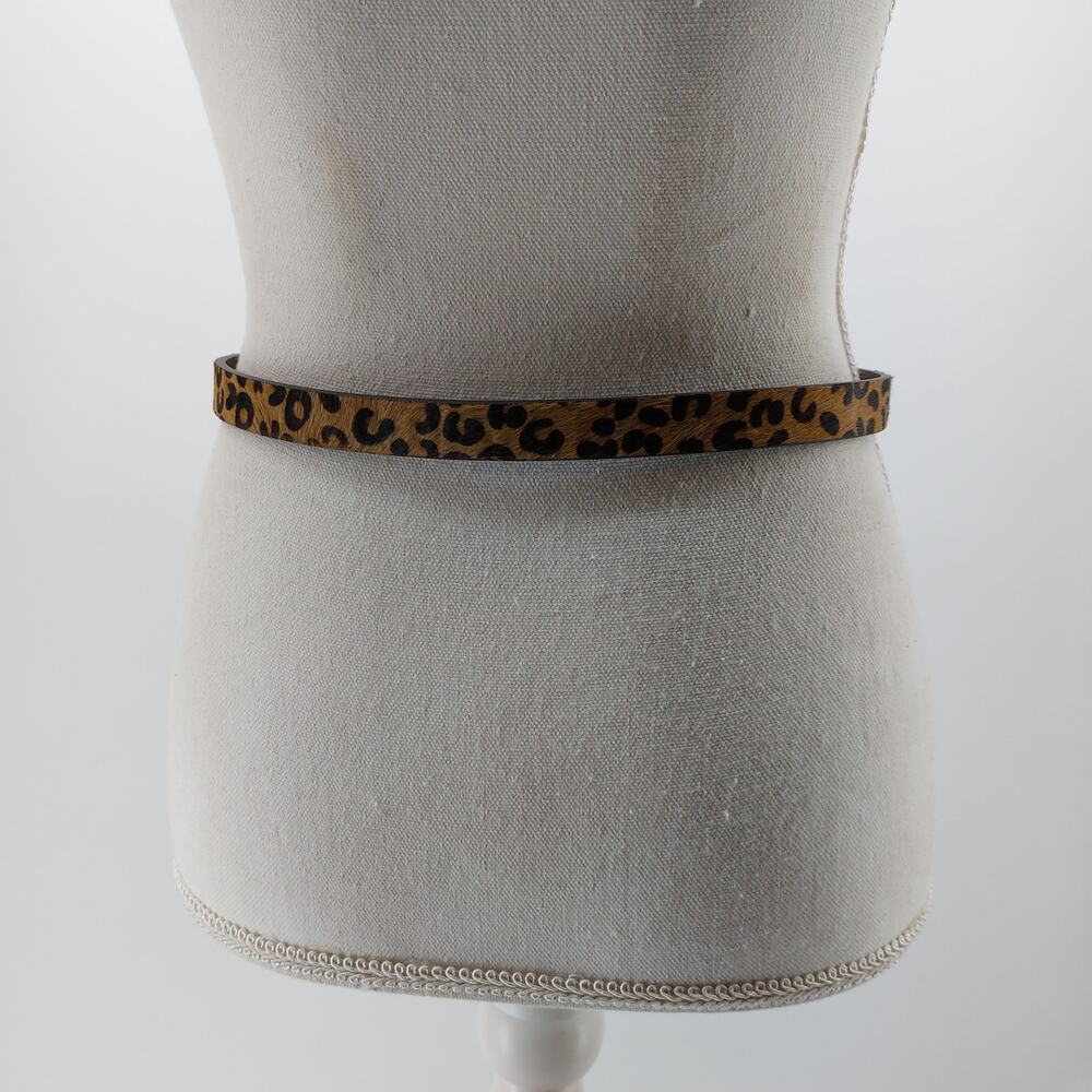 Liz Claiborne Womens Small Leopard Cheetah Fur Leather - Picture 7 of 8